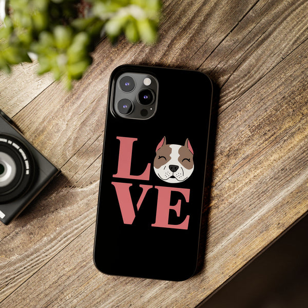Premium Love Pitbulls iPhone Case | Pitbull Gifts Slim Phone Cases