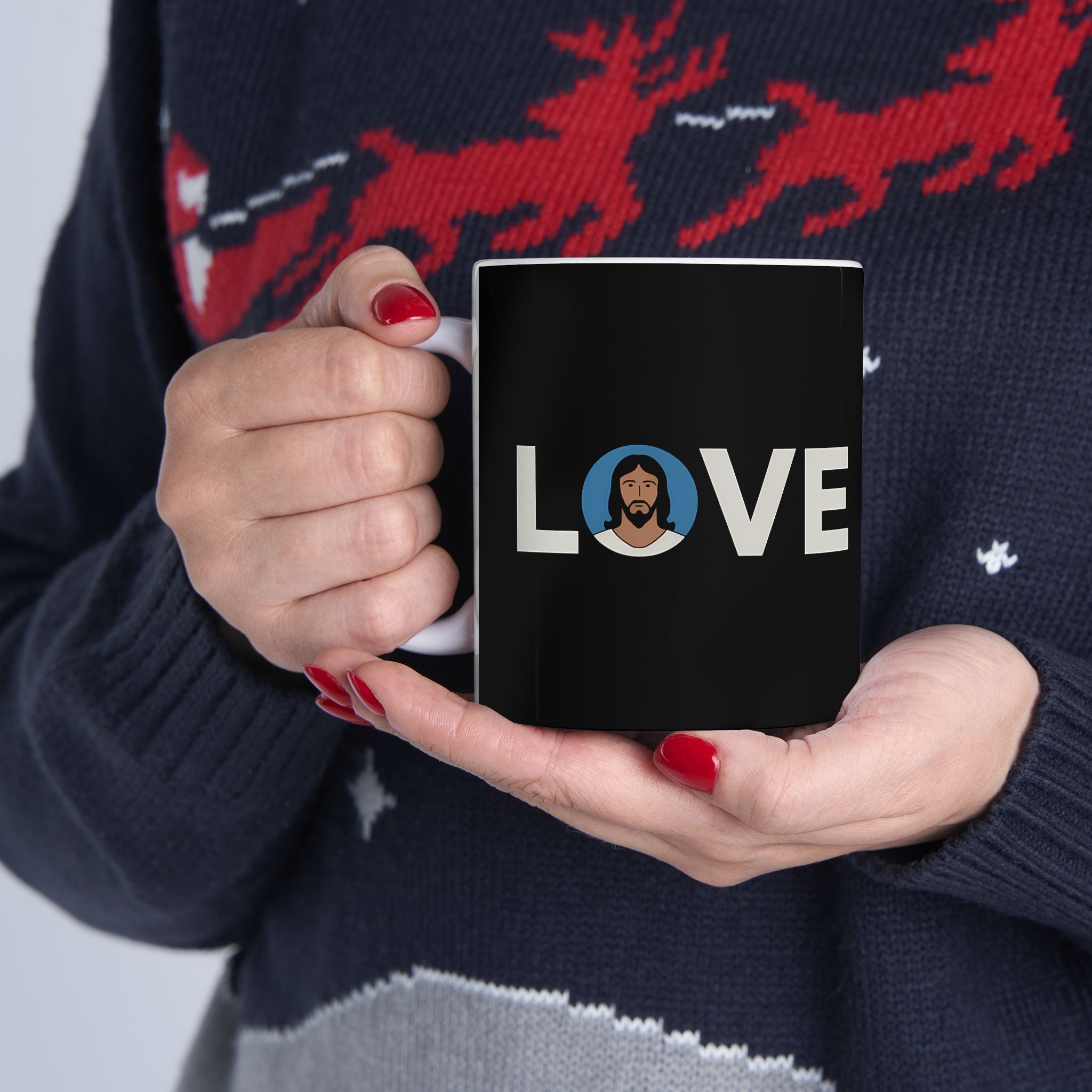 Love Jesus Ceramic Mug | Cute Faith In Jesus Gifts (11oz)