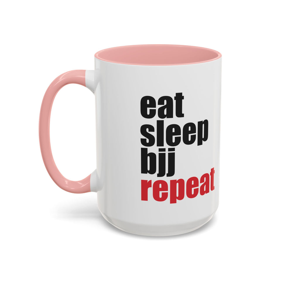Brazilian Jiu Jitsu Eat Sleep BJJ Repeat | BJJ Accent Coffee Mug