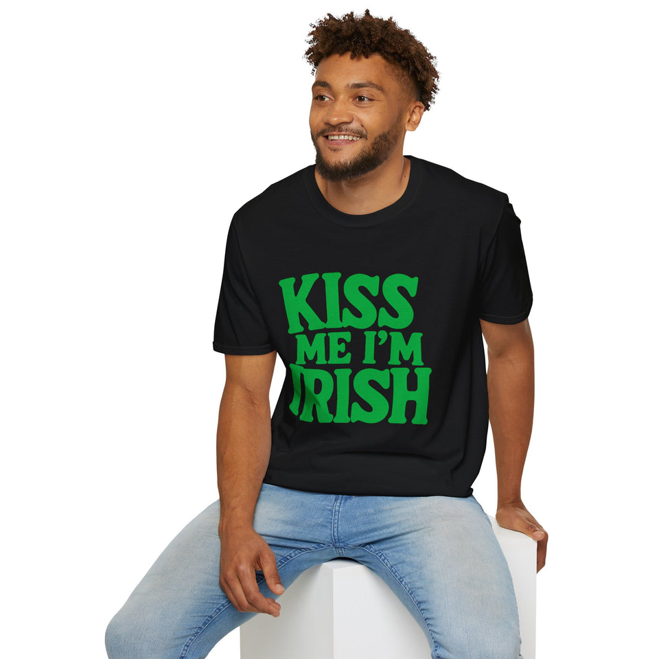 Kiss Me I'm Irish Ireland Graphic T-Shirt — St. Patrick's Day Irish Pride Tee