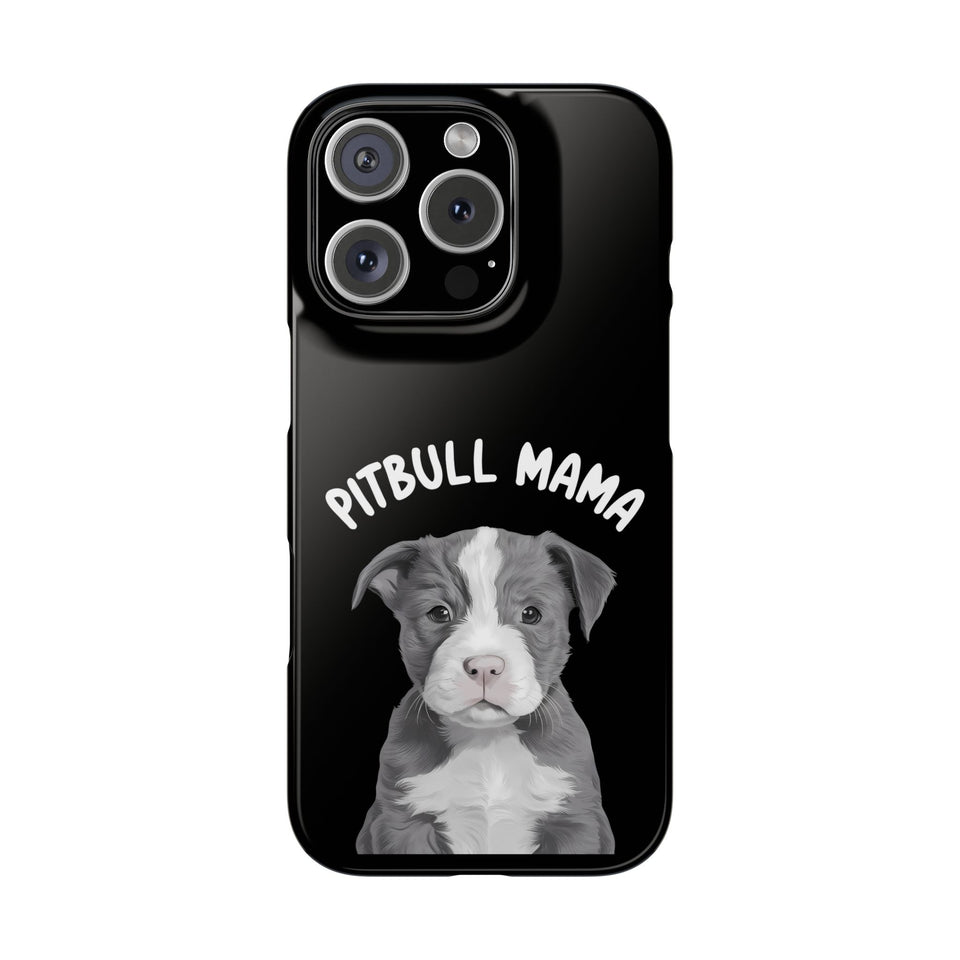 Premium Pitbull Mama iPhone Case | Pitbull Gifts Slim Phone Cases