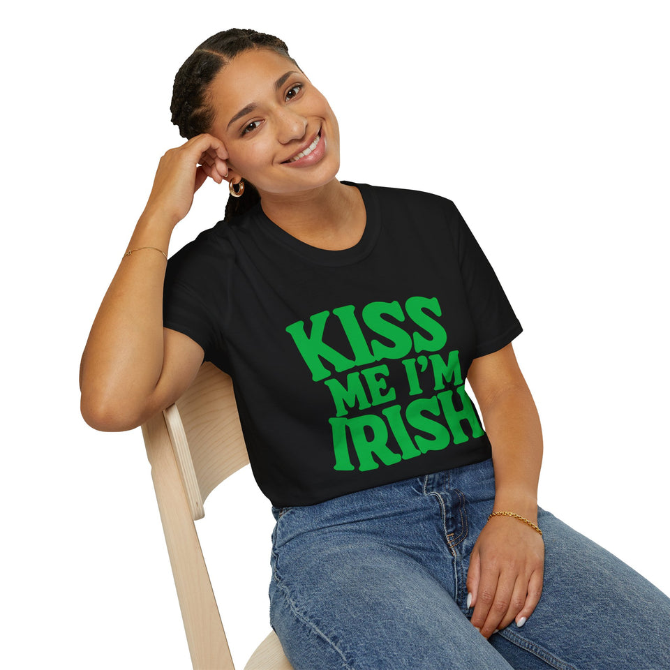 Kiss Me I'm Irish Ireland Graphic T-Shirt — St. Patrick's Day Irish Pride Tee