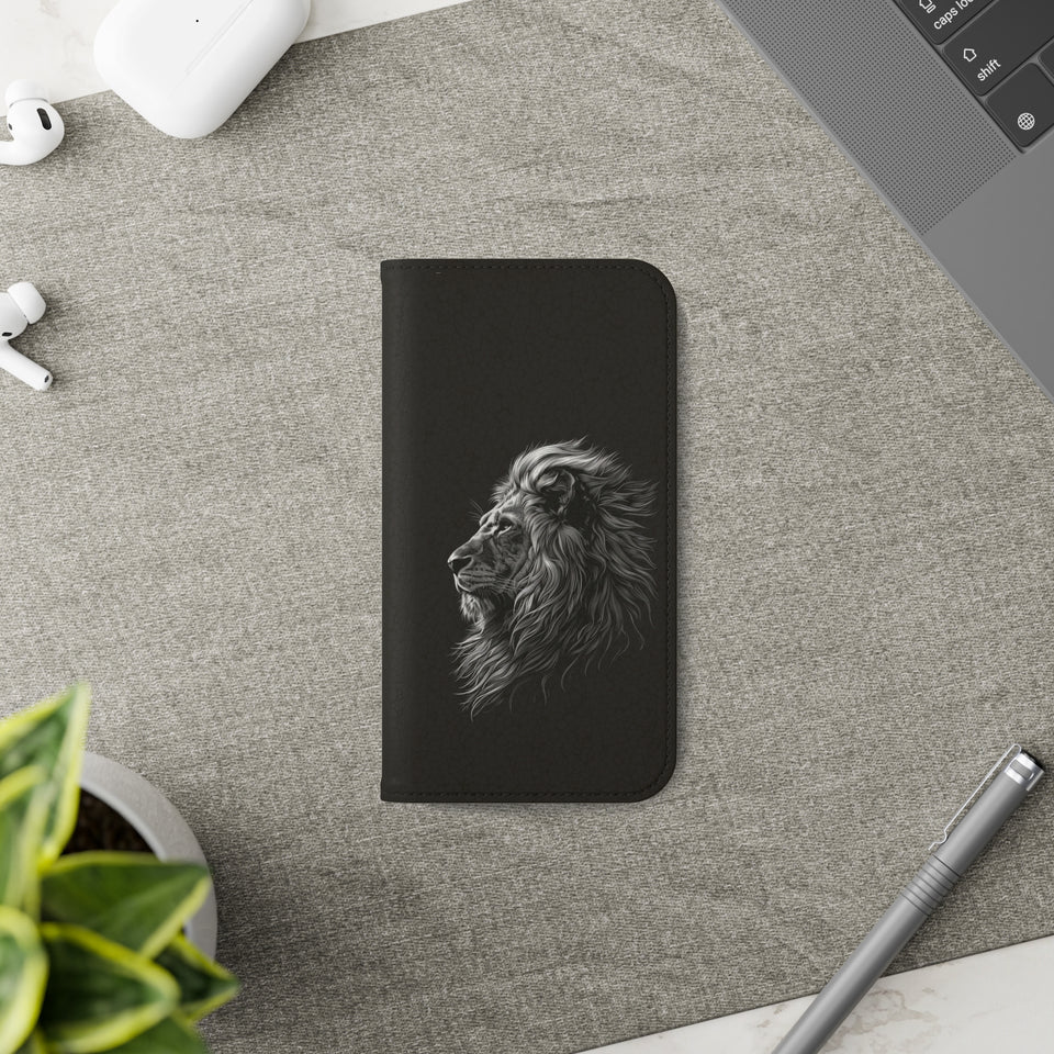 Lion Phone Case | Lion Wallet Phone Case Gifts | IPhone & Samsung Galaxy Lion Flip Cases