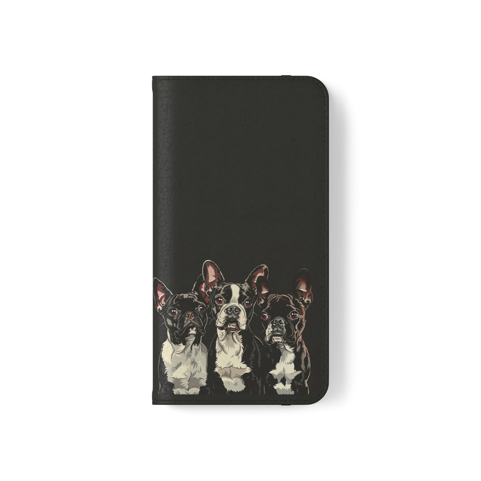Boston Terrier Phone Case | Boston Terrier Wallet Phone Case | IPhone & Samsung Galaxy Boston Terrier Flip Cases