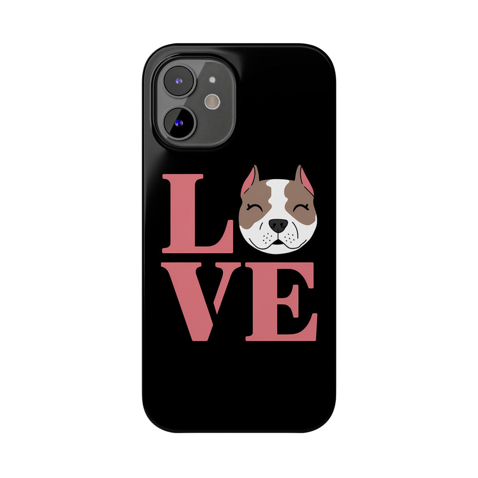 Premium Love Pitbulls iPhone Case | Pitbull Gifts Slim Phone Cases