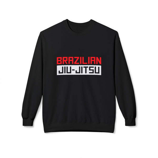 Brazilian Jiu Jitsu Logo BJJ Unisex Midweight Softstyle Fleece Crewneck Sweatshirt