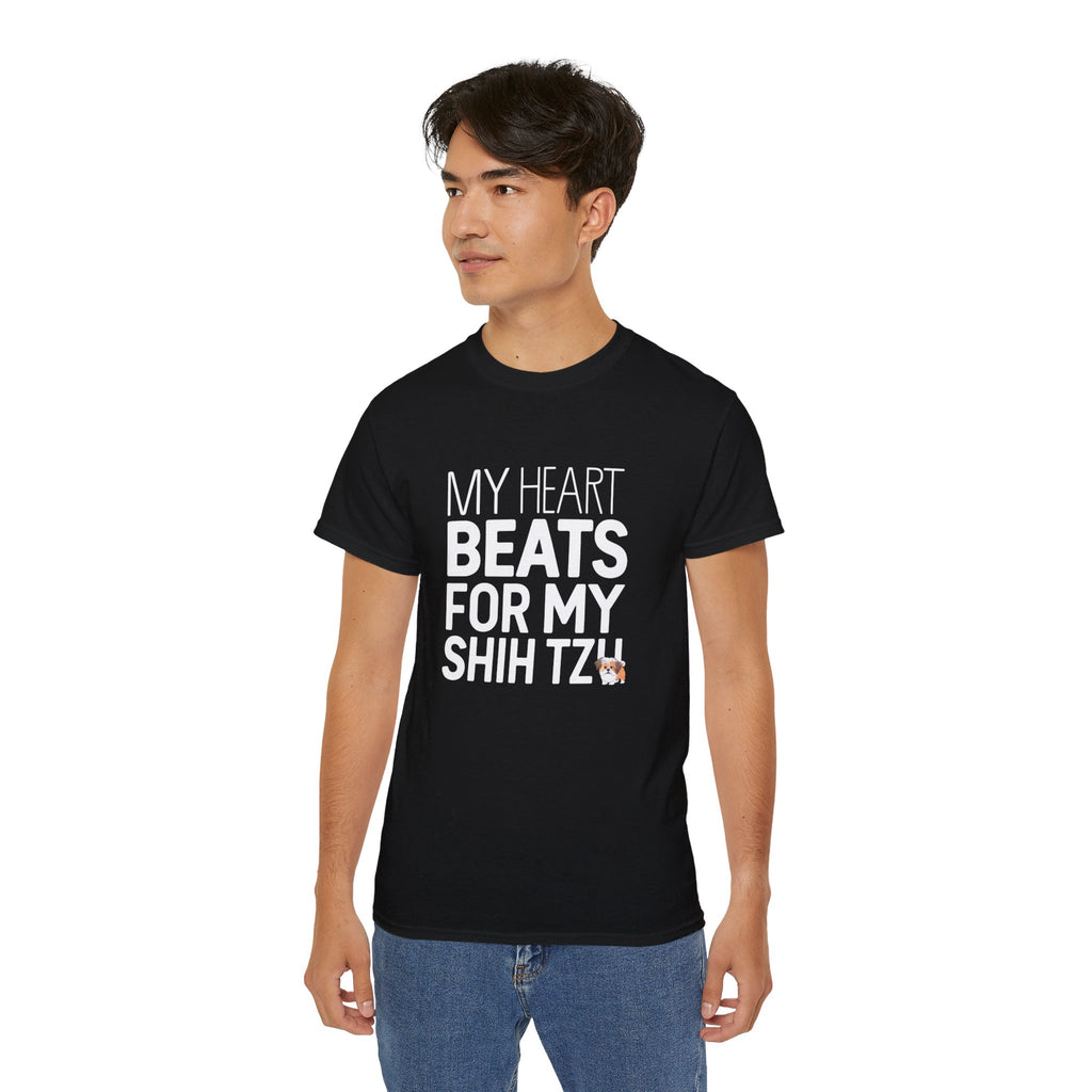 My Heart Beats For My Shih Tzu Shirt | Shih Tzu Gift | Shih Tzu Merchandise | Shih Tzu Gifts | Shih Tzu Presents Unisex T-Shirt 2