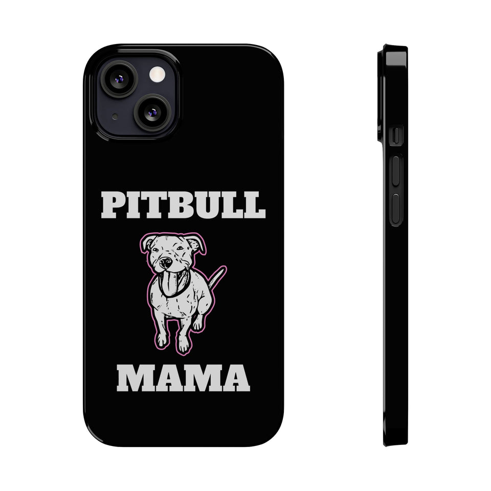 Premium Pitbull Mama 2 iPhone Case | Pitbull Gifts Slim Phone Cases