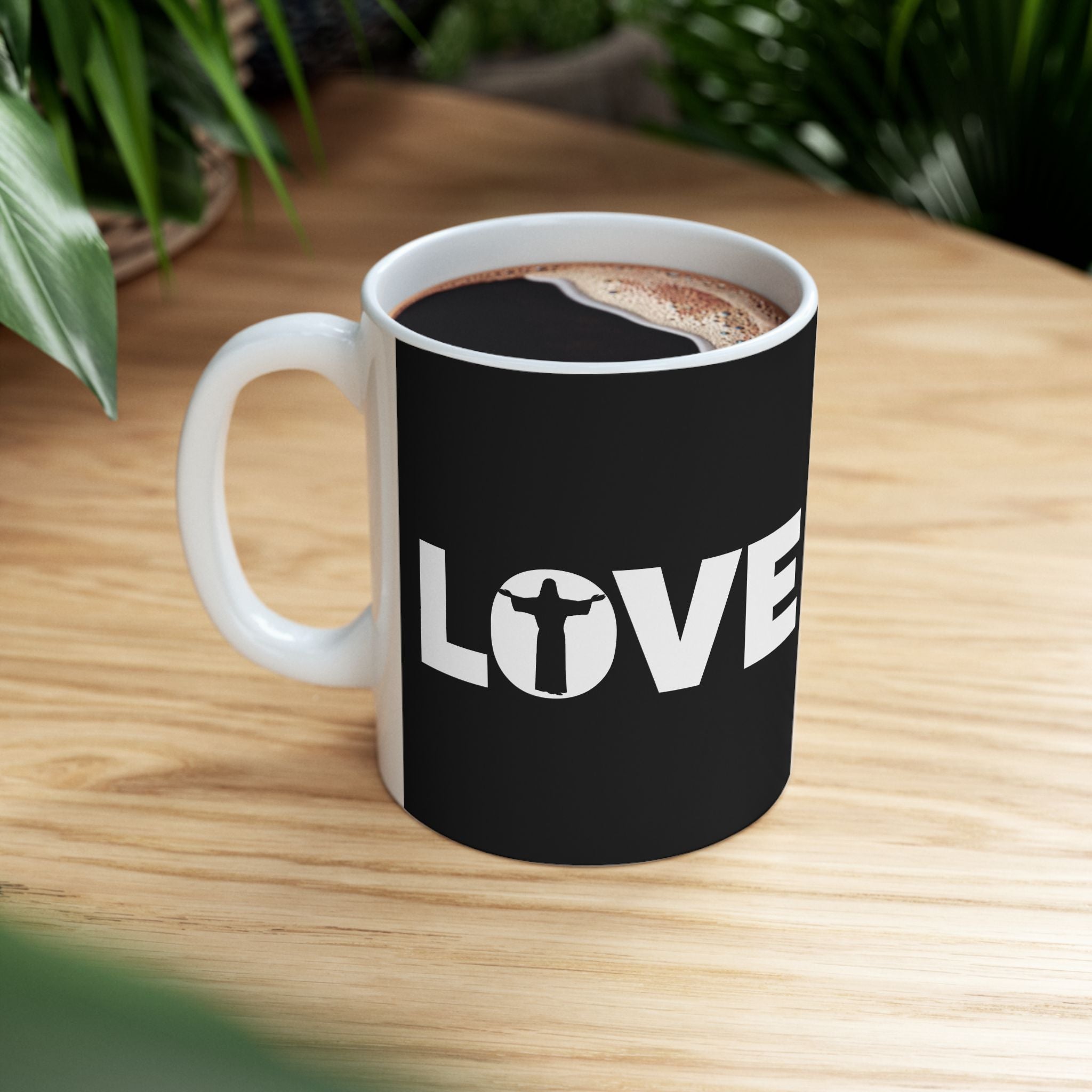 Love Jesus Ceramic Mug | Love Faith In Jesus Gifts (11oz)