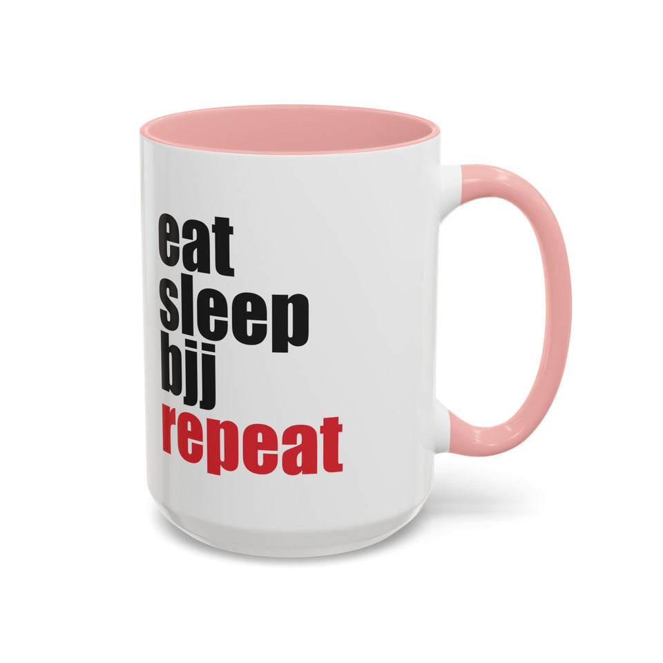 Brazilian Jiu Jitsu Eat Sleep BJJ Repeat | BJJ Accent Coffee Mug