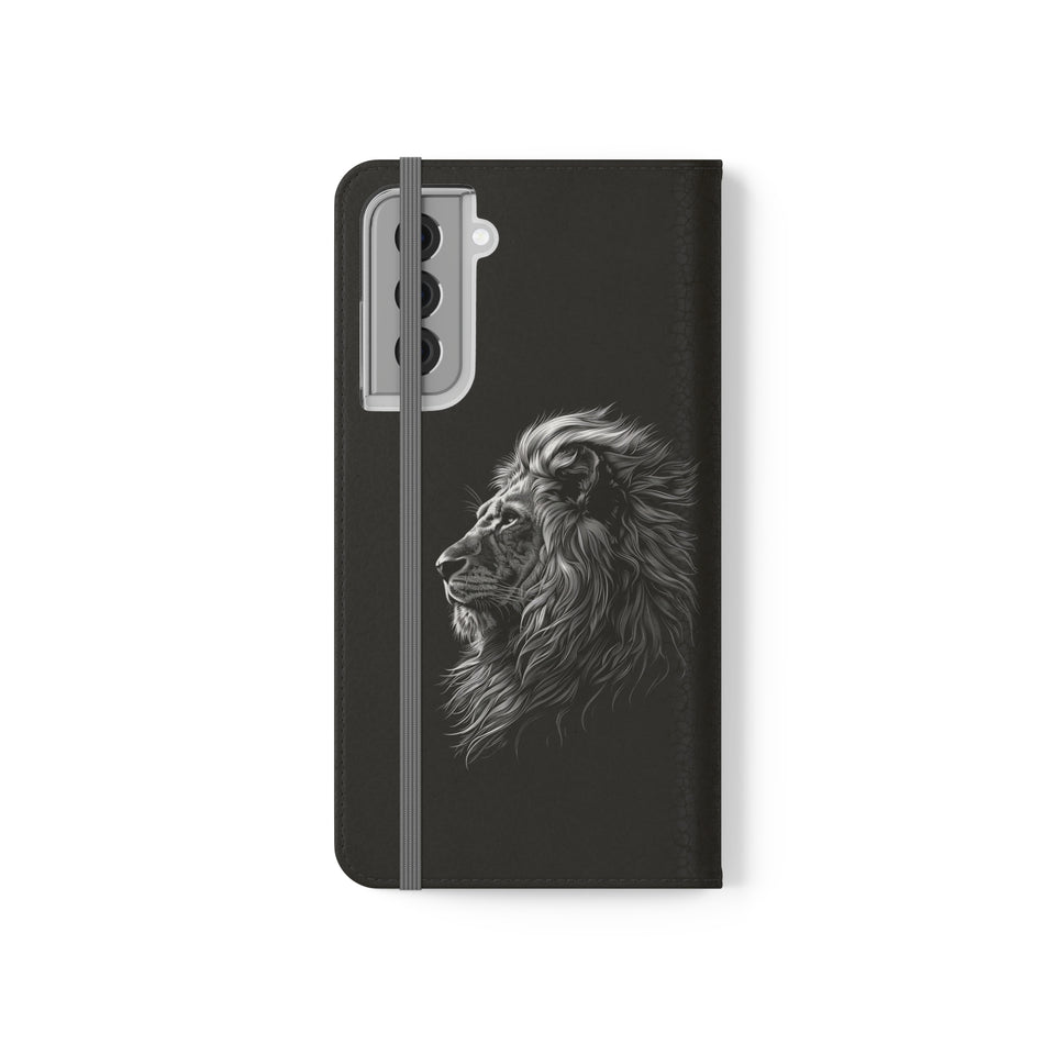 Lion Phone Case | Lion Wallet Phone Case Gifts | IPhone & Samsung Galaxy Lion Flip Cases