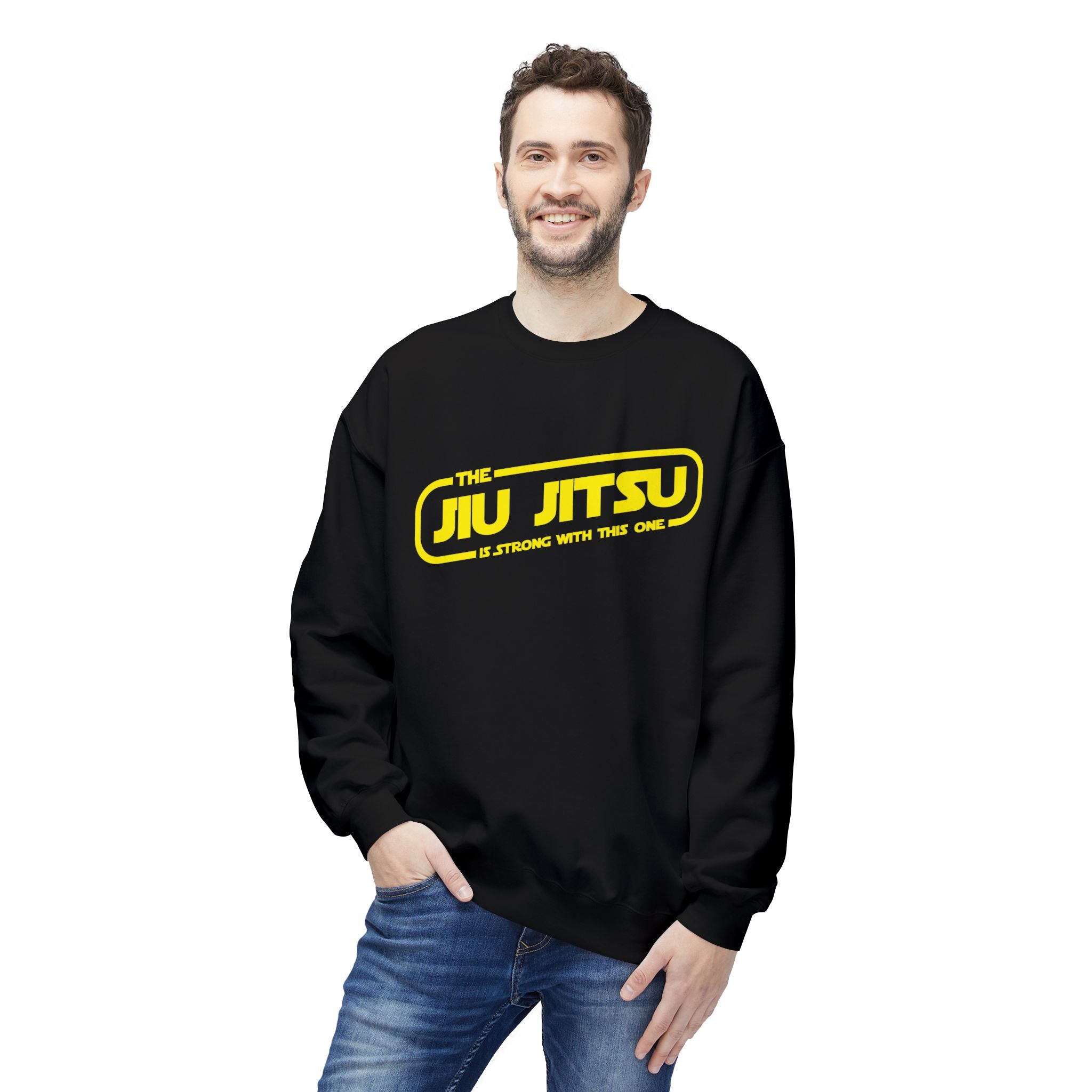 Brazilian Jiu Jitsu The JJ Is Strong With This One BJJ Unisex Midweight Softstyle Fleece Crewneck Sweatshirt Main image