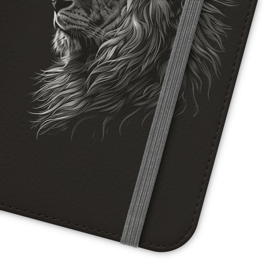 Lion Phone Case | Lion Wallet Phone Case Gifts | IPhone & Samsung Galaxy Lion Flip Cases