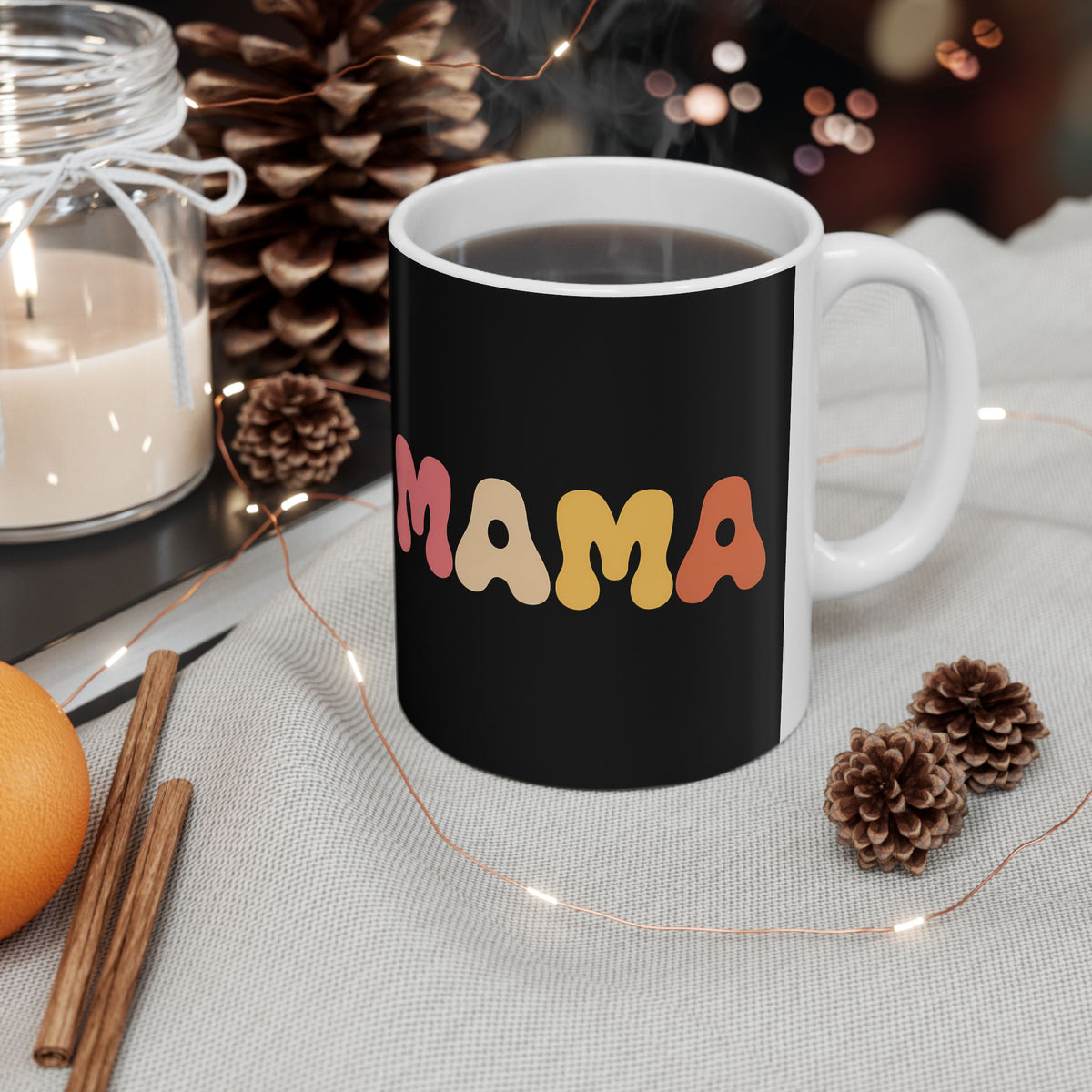 Womens Mama Mug | Birthday Mom Merchandise | Mothers Day Gifts Ceramic Mug 11oz - 2