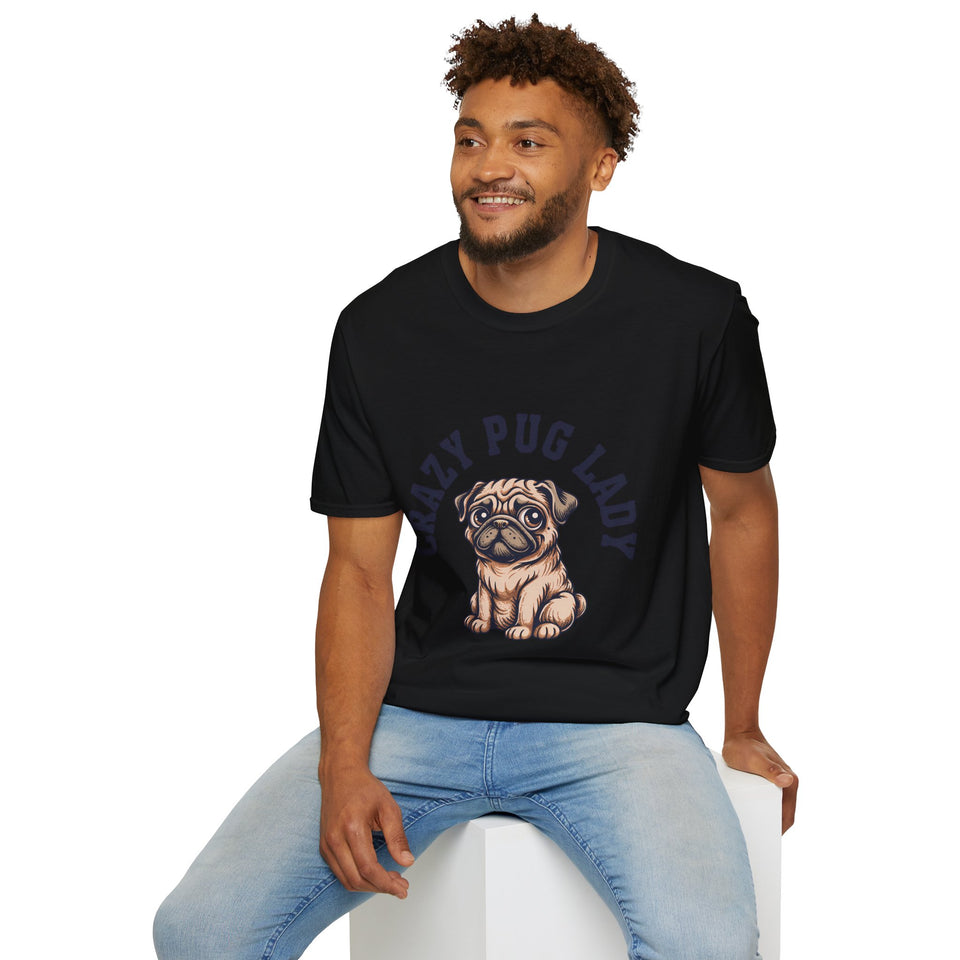 Crazy Pug Lady T-Shirt