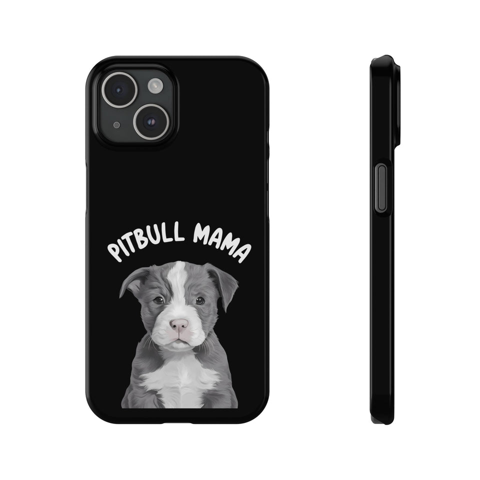 Premium Pitbull Mama iPhone Case | Pitbull Gifts Slim Phone Cases