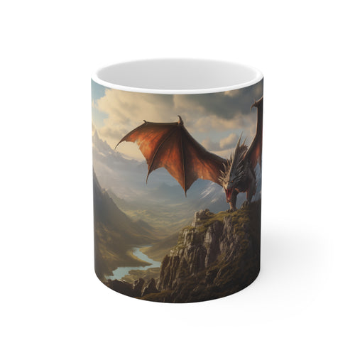 Fantasy Dragon Mug | Fantasy RPG Gift | Dragon Ceramic Mug 11oz
