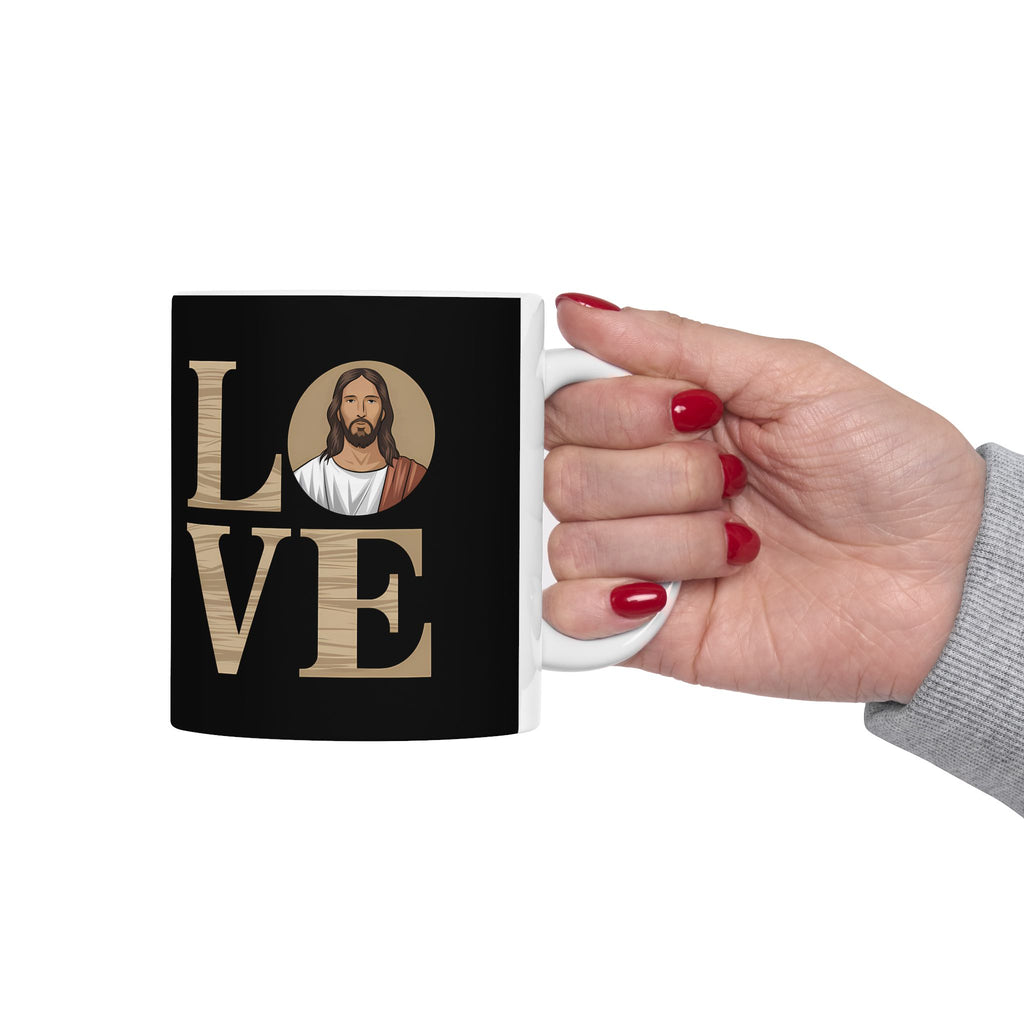 Love Jesus Ceramic Mug | Christianity Faith In Jesus Gifts (11oz)