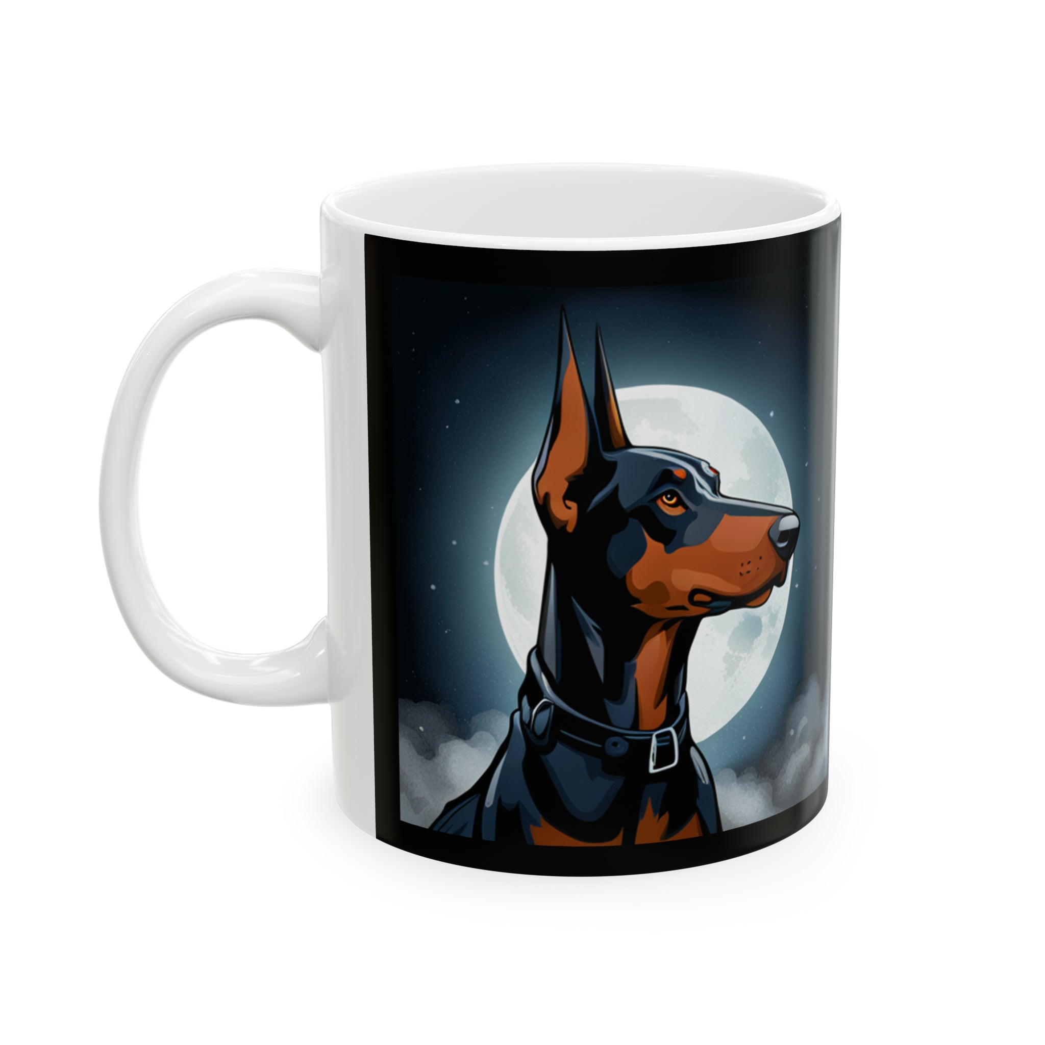 Doberman Mug | Doberman Gifts | Doberman Presents Moon Ceramic Mug 11oz