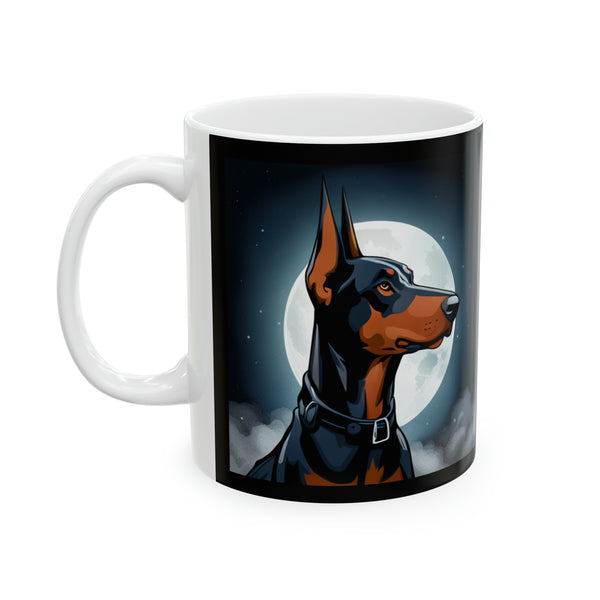 Doberman Mug | Doberman Gifts | Doberman Presents Moon Ceramic Mug 11oz