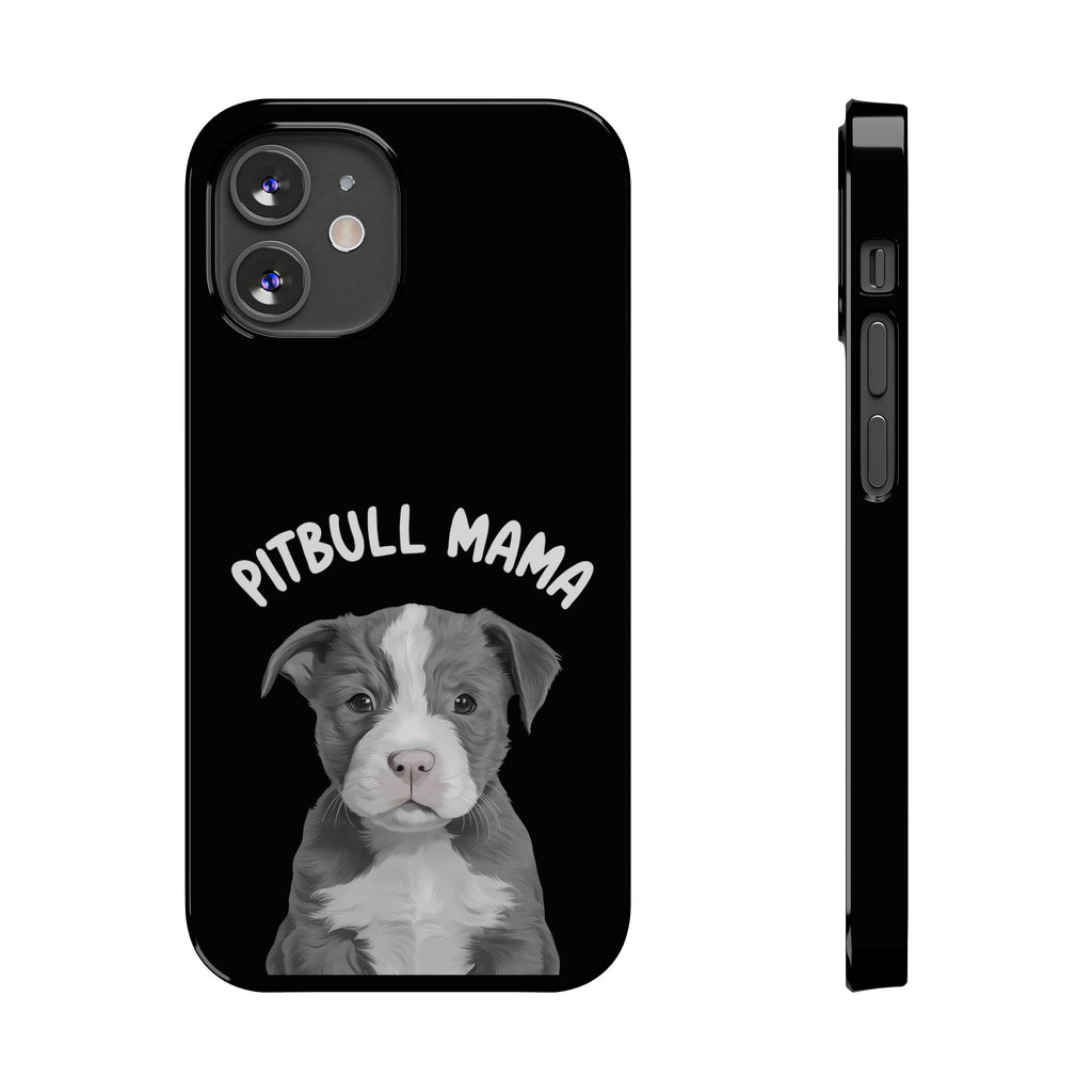 Premium Pitbull Mama iPhone Case | Pitbull Gifts Slim Phone Cases