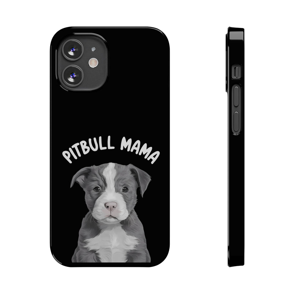 Premium Pitbull Mama iPhone Case | Pitbull Gifts Slim Phone Cases