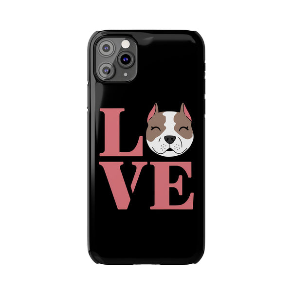 Premium Love Pitbulls iPhone Case | Pitbull Gifts Slim Phone Cases