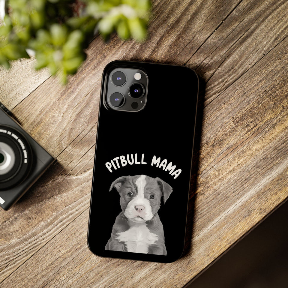 Premium Pitbull Mama iPhone Case | Pitbull Gifts Slim Phone Cases