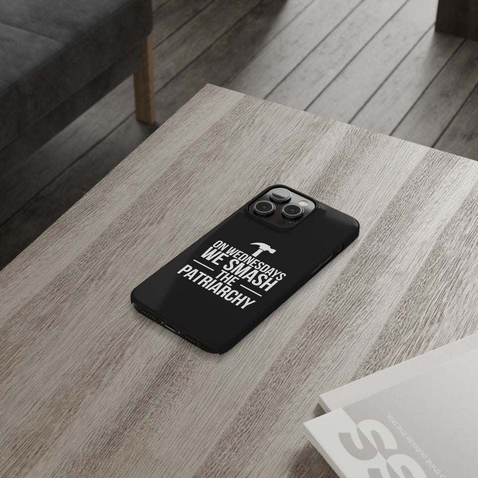 Premium On Wednesdays We Smash The Patriarchy iPhone Case | Feminist Gifts Slim Phone Cases
