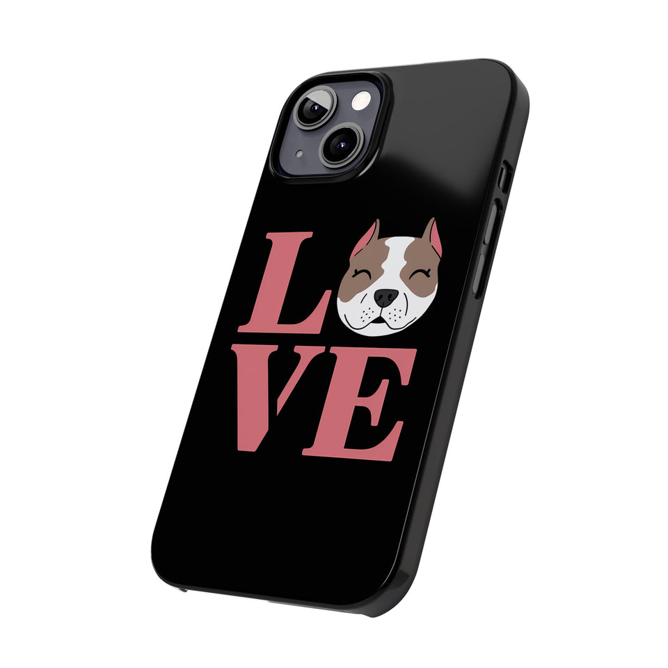 Premium Love Pitbulls iPhone Case | Pitbull Gifts Slim Phone Cases