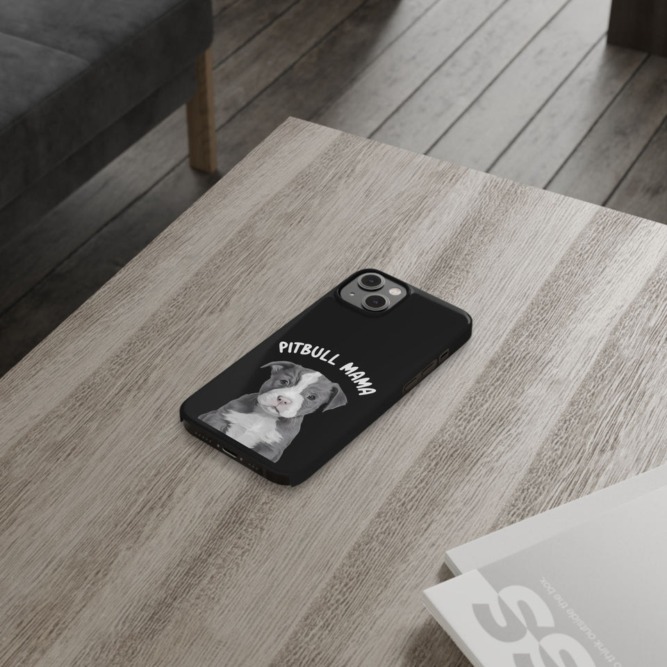 Premium Pitbull Mama iPhone Case | Pitbull Gifts Slim Phone Cases