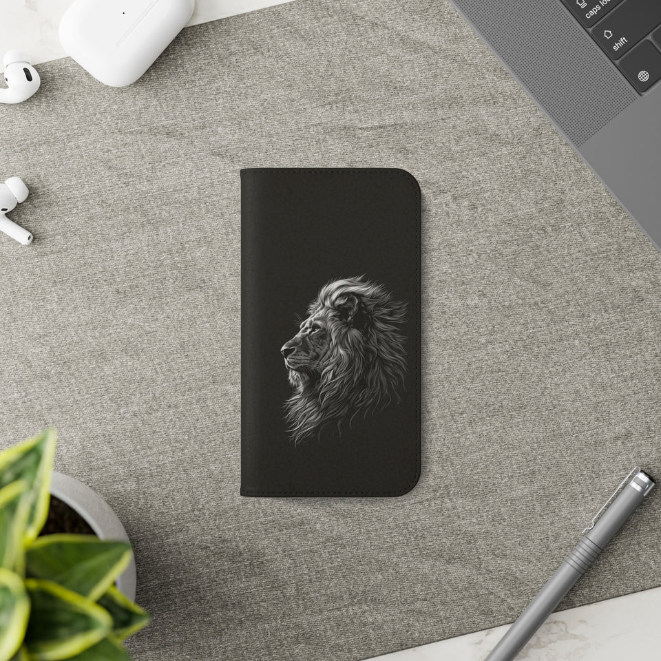 Lion Phone Case | Lion Wallet Phone Case Gifts | IPhone & Samsung Galaxy Lion Flip Cases