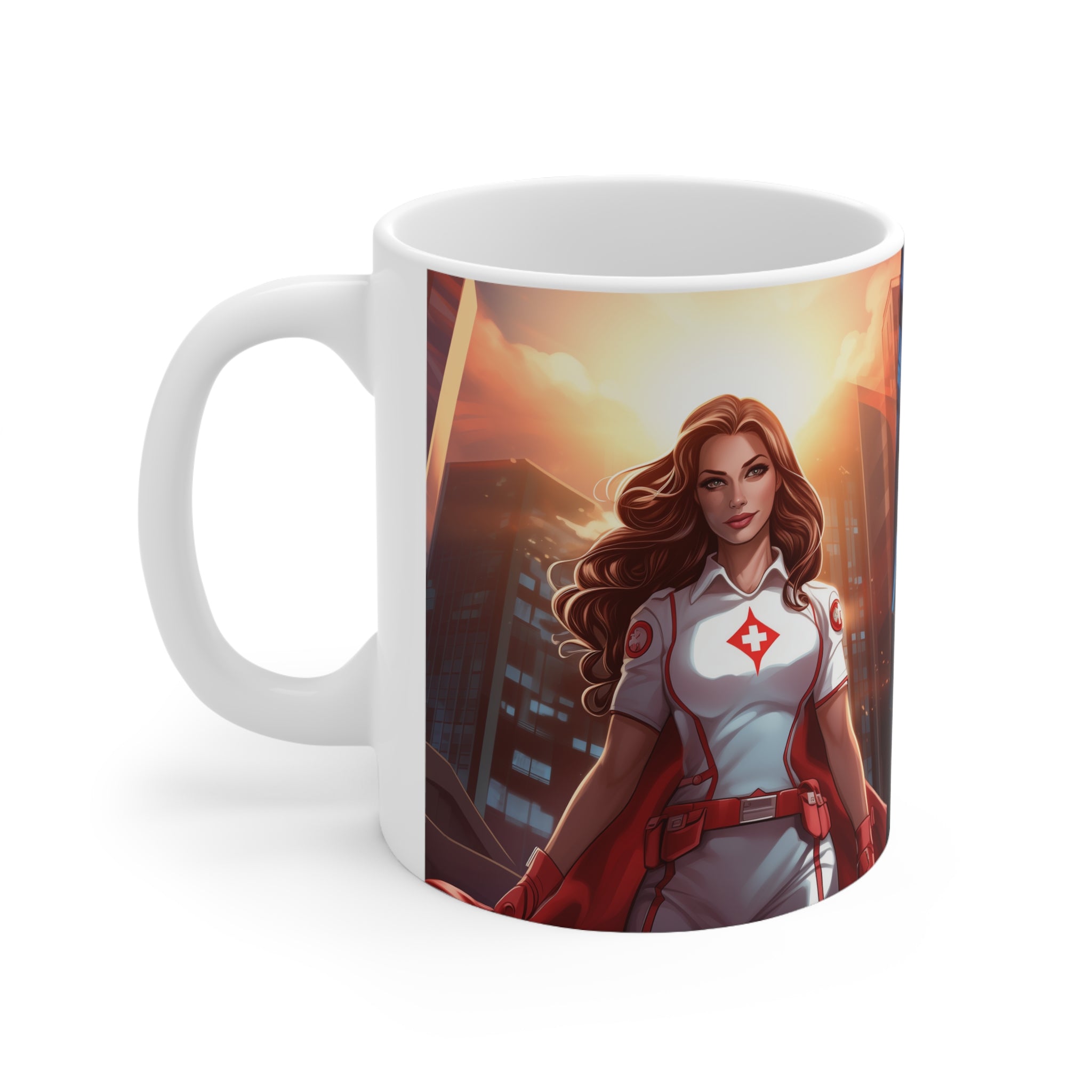 Superhero Nurse Mug | Nurse Gift | Future Nurse ICU Nurse Registered Nurse ER Nurse Pediatric Nurse Ceramic Mug 11oz