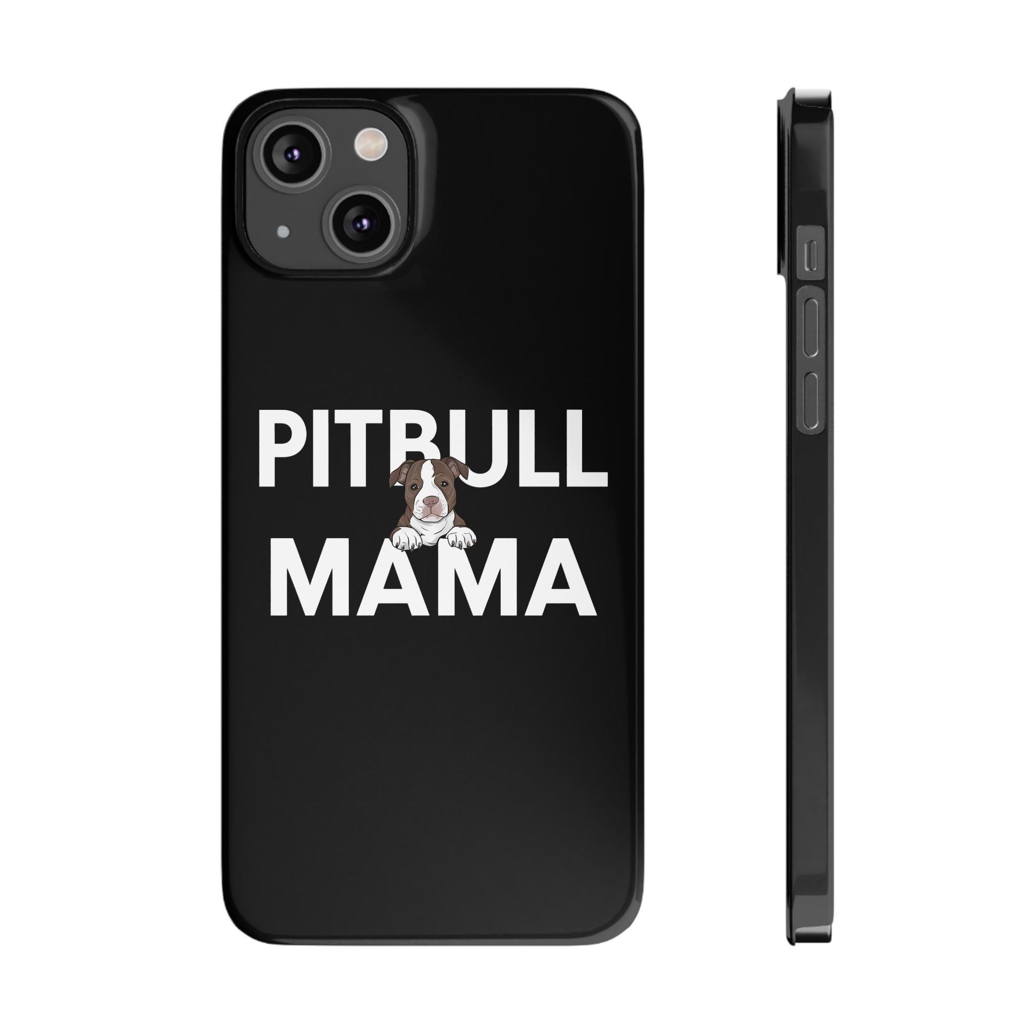 Premium Pitbull Mama 3 iPhone Case | Pitbull Gifts Slim Phone Cases