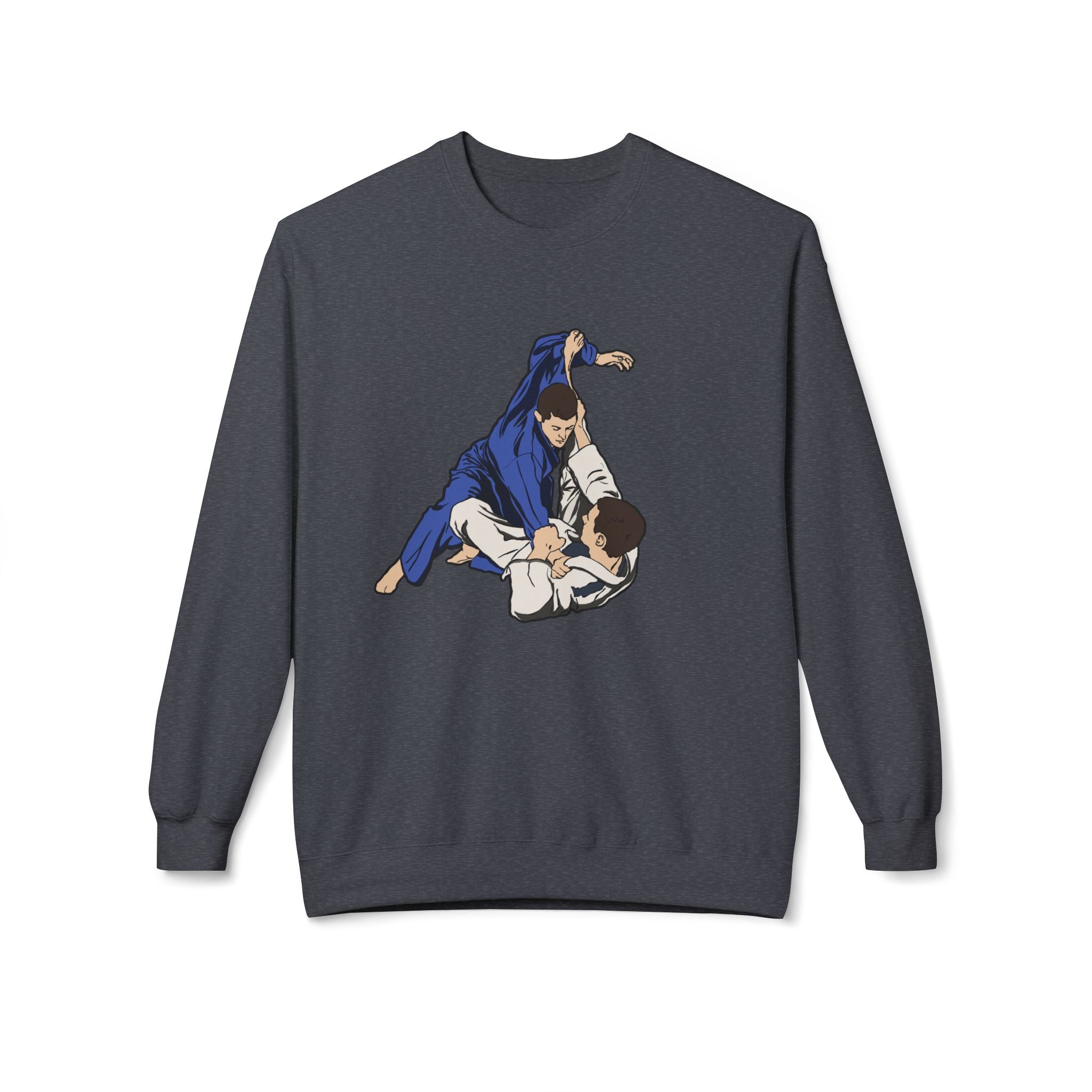 Brazilian Jiu Jitsu Rolling BJJ Unisex Midweight Softstyle Fleece Crewneck Sweatshirt Secondary image