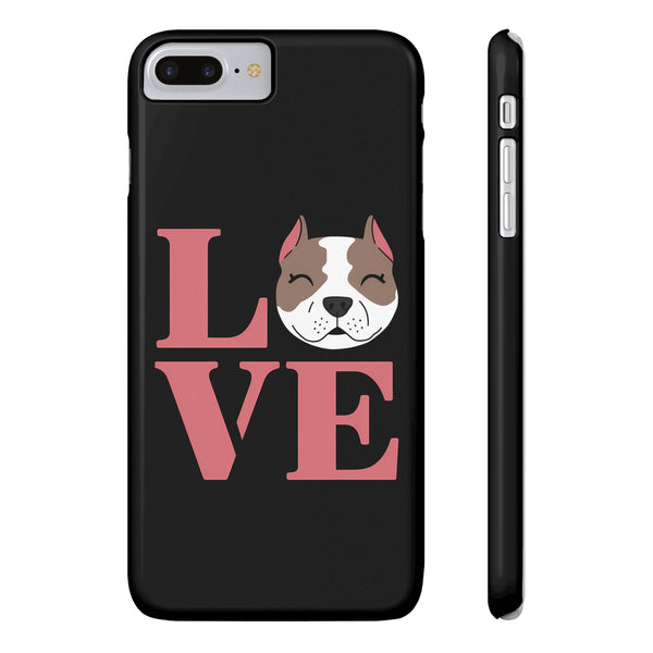 Premium Love Pitbulls iPhone Case | Pitbull Gifts Slim Phone Cases