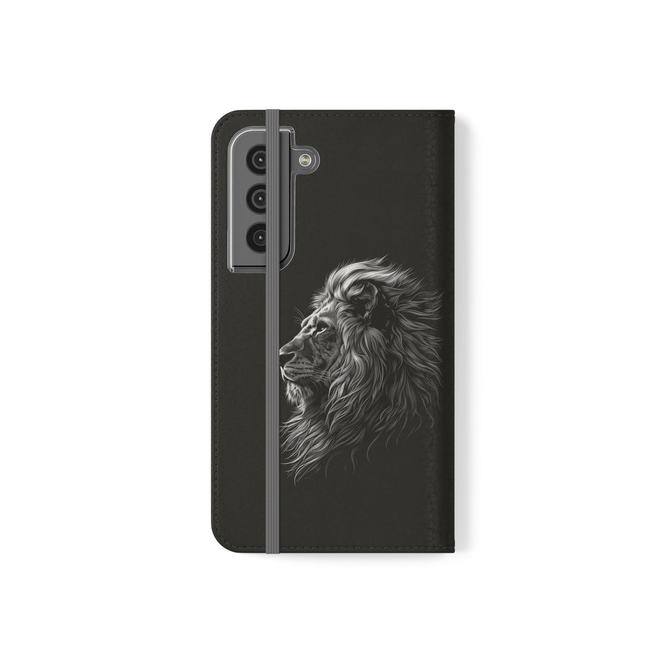 Lion Phone Case | Lion Wallet Phone Case Gifts | IPhone & Samsung Galaxy Lion Flip Cases