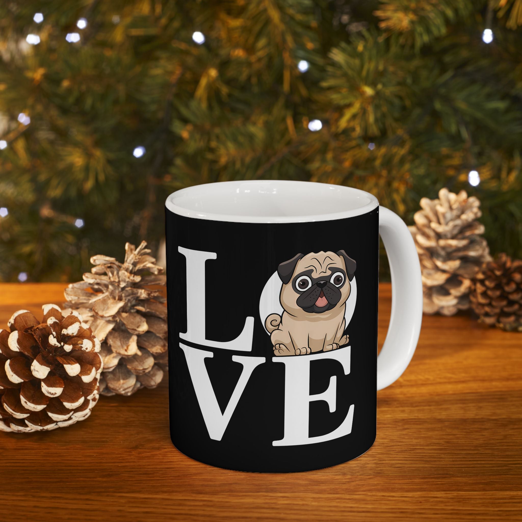 Love Pugs Ceramic Mug | Pug Gifts (11oz)