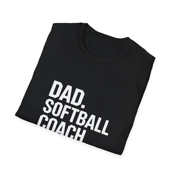 Dad Softball Coach Legend Design T-Shirt