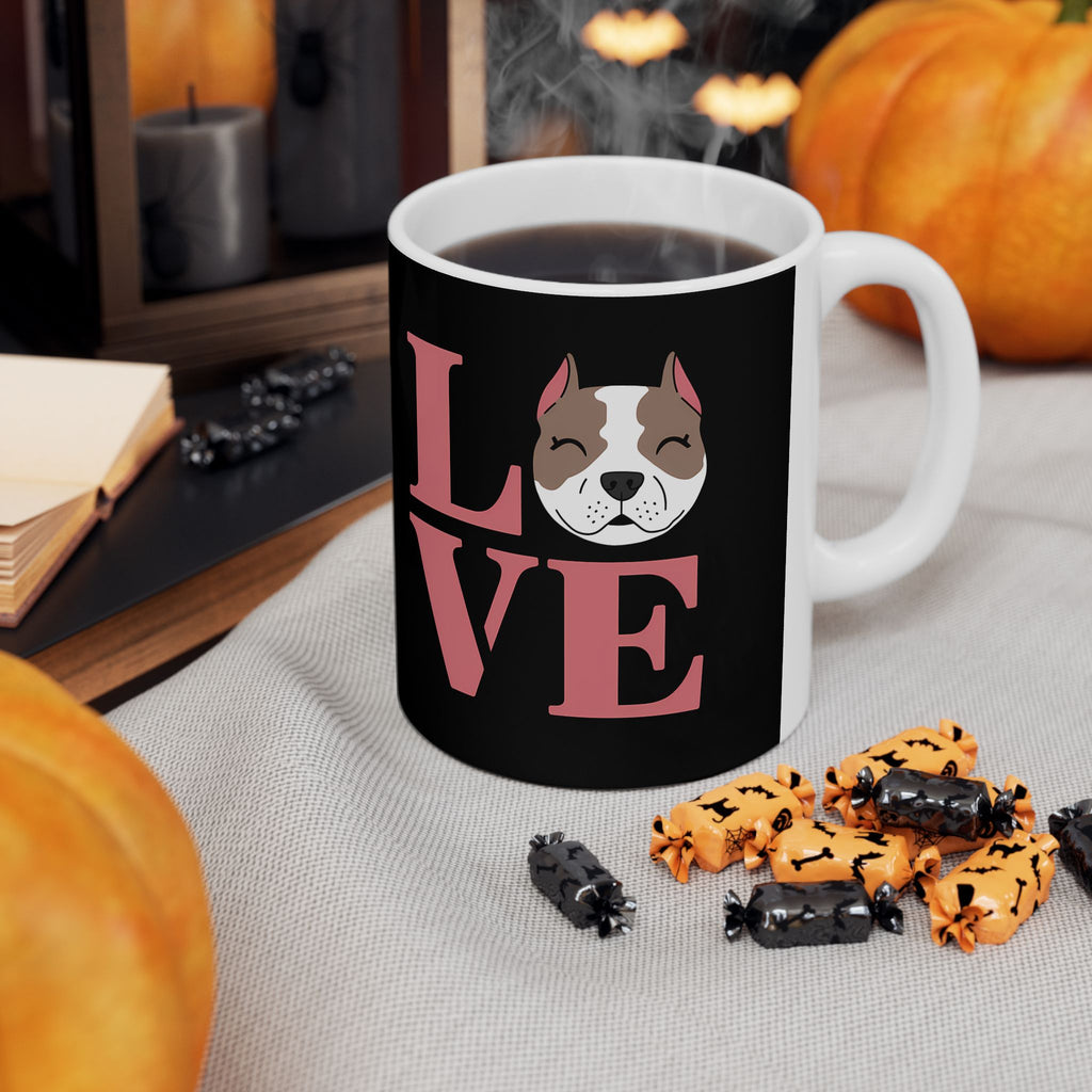 Cute Love Pitbulls Mug | Pitbull Coffee Mug | Cute Pitbull Coffee Mug 11oz