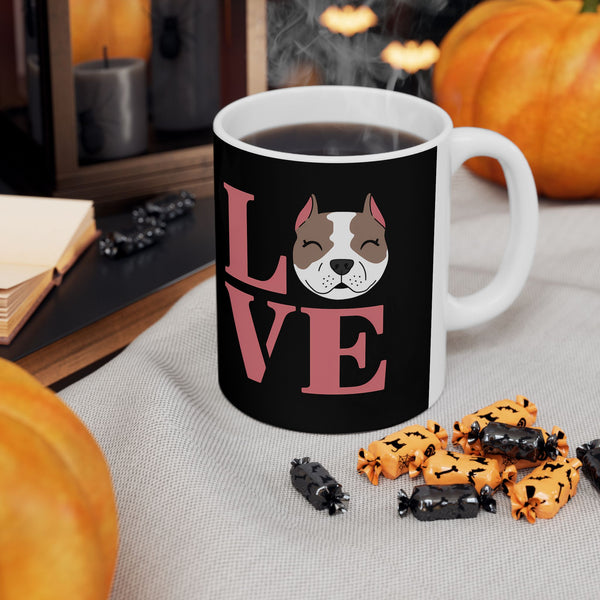 Cute Love Pitbulls Mug | Pitbull Coffee Mug | Cute Pitbull Coffee Mug 11oz