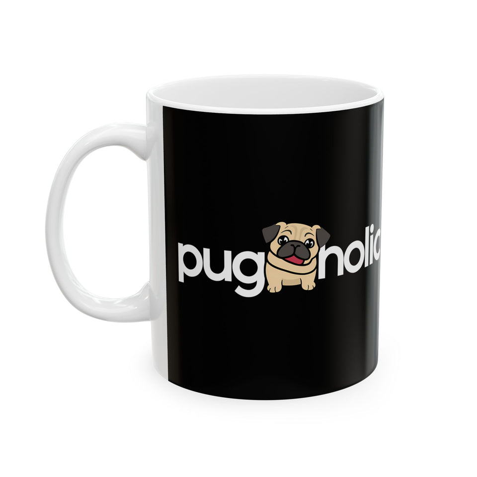 Puggaholic Pug Mug 2 | Pug Coffee Mug | Pug Dog Gifts | Pug Presents | Pug Mug 11oz