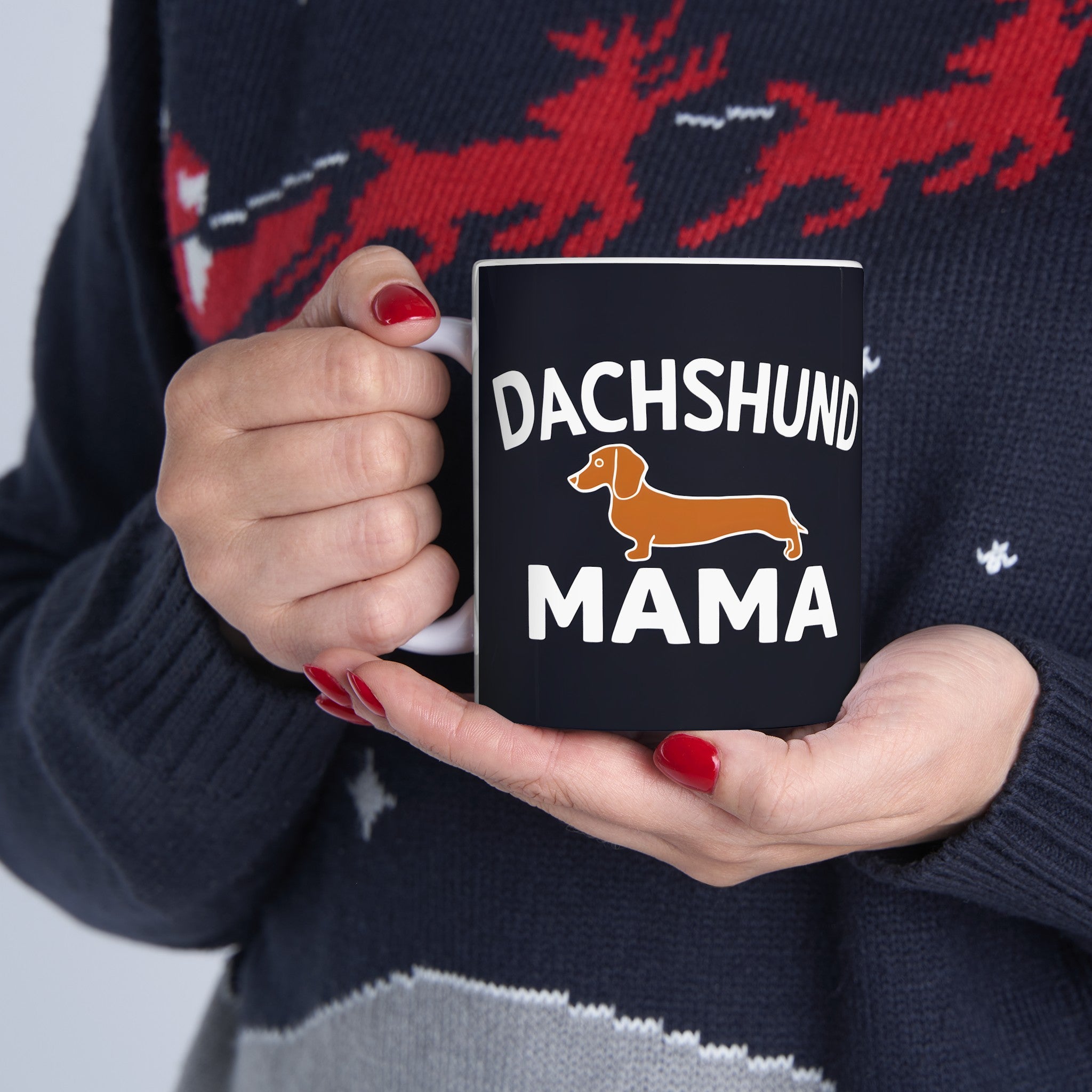 Dachshund Mama Mug 2 | Dachshund Gifts | Sausage Dog Dachshund Ceramic Mug 11oz