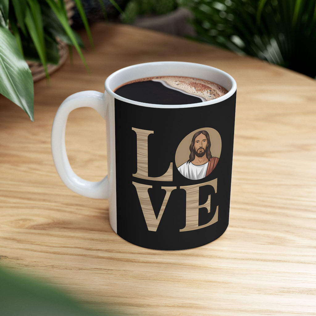 Love Jesus Ceramic Mug | Christianity Faith In Jesus Gifts (11oz)