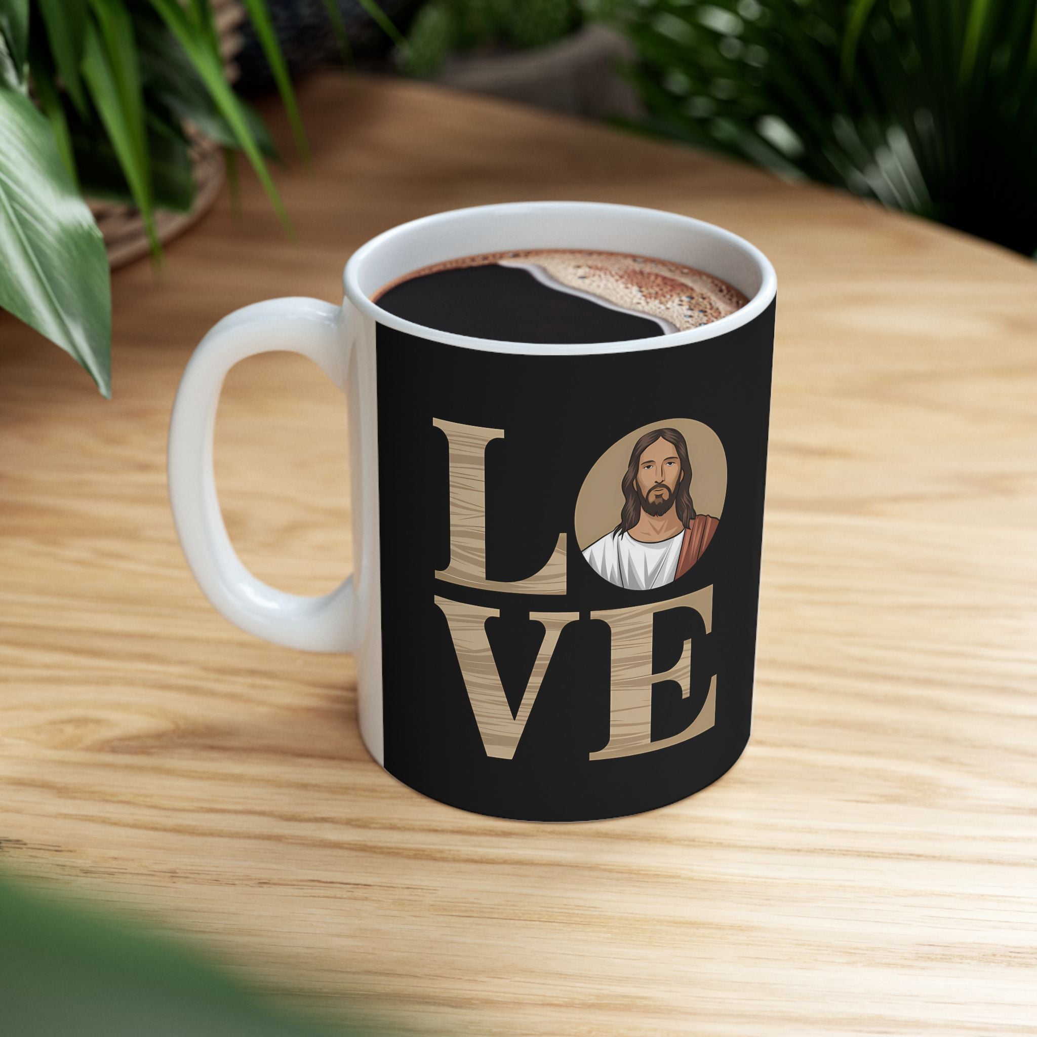 Love Jesus Ceramic Mug | Christianity Faith In Jesus Gifts (11oz)