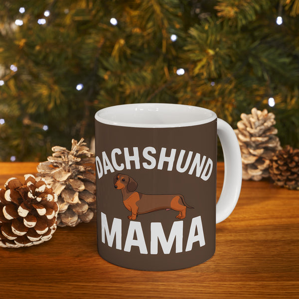 Dachshund Mama Mug | Dachshund Gift | Dachshund Merchandise | Weiner Dog Gifts | Dachshund Presents Ceramic Mug 11oz 2