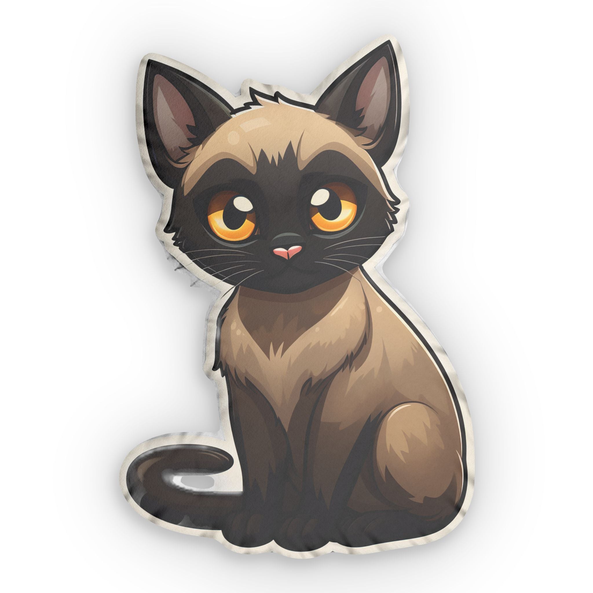 Cute Siamese Cat Custom Shaped Pillow | Siamese Cat Gift Pillow Main image