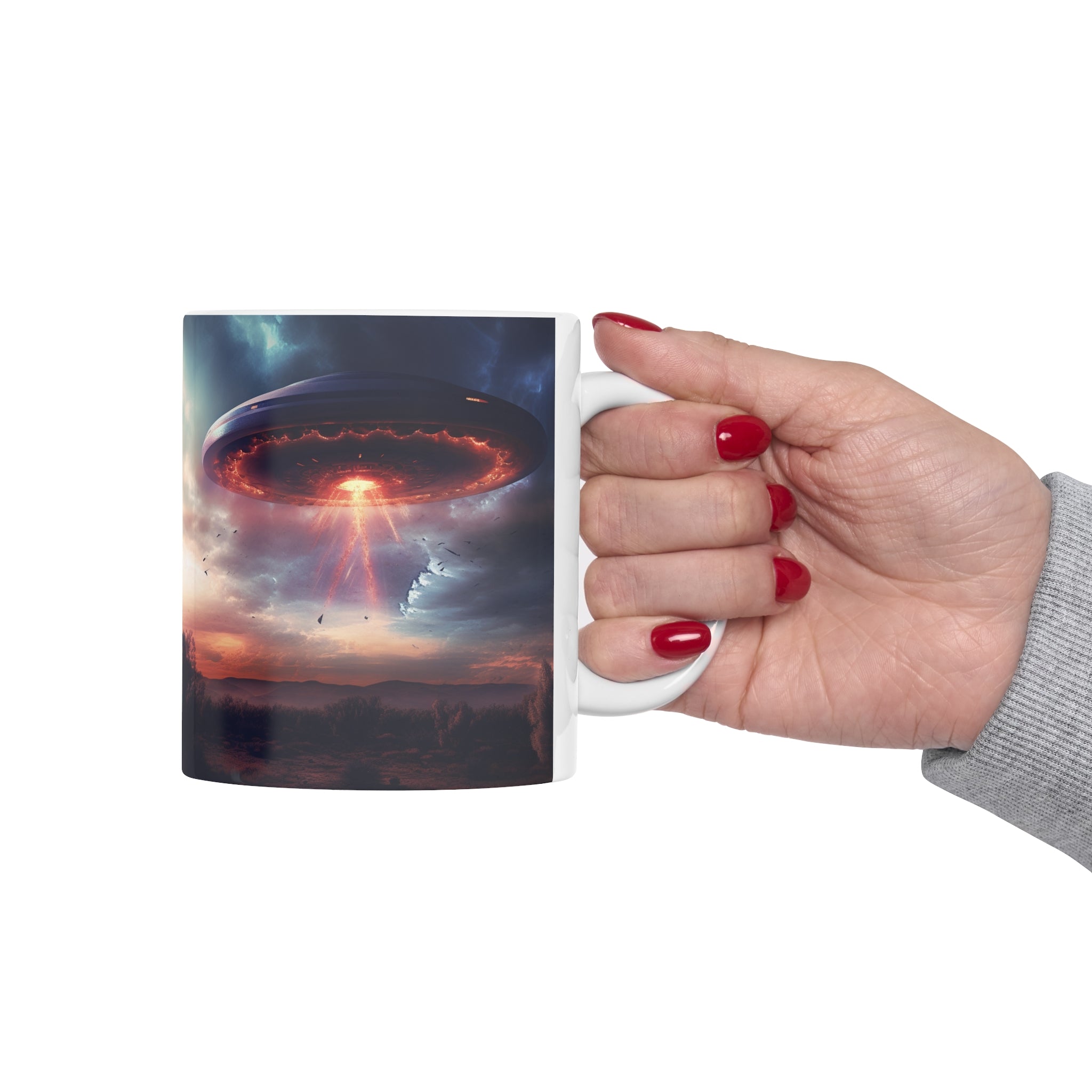 UFO Mug | UFO Gift | Alien Unidentified Flying Object Flying Saucer Ceramic Mug 11oz