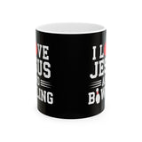I Love Jesus And Bowling Ceramic Mug | Love Faith In Jesus Gifts (11oz) I Love Jesus And Bowling Ceramic Mug | Love Faith In Jesus Gifts (11oz)
