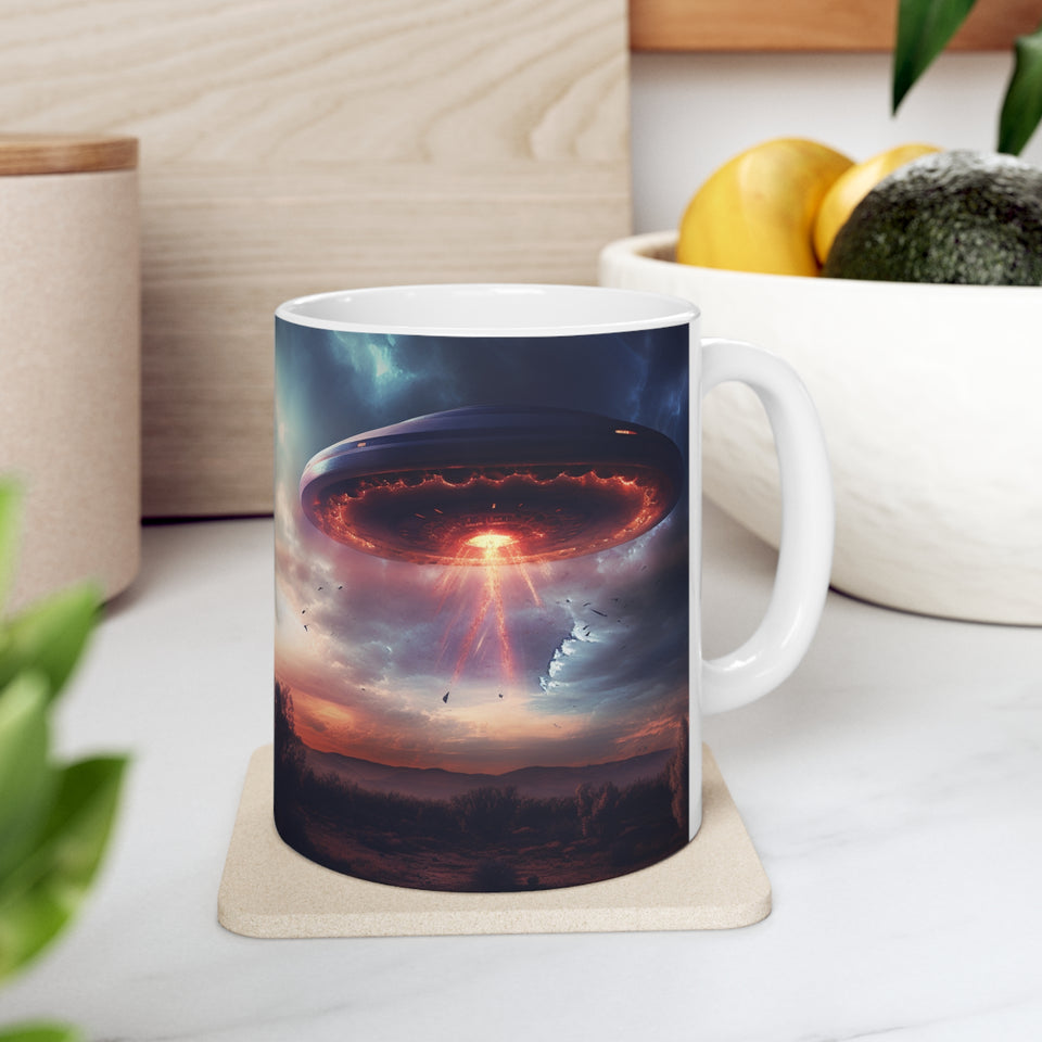 UFO Mug | UFO Gift | Alien Unidentified Flying Object Flying Saucer Ceramic Mug 11oz